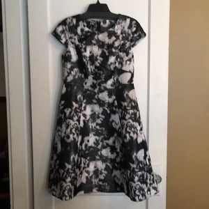 Talbots silk black & light pink knee length Dress